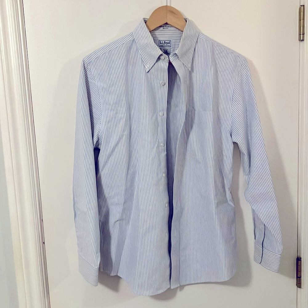 LL Bean Striped OCBD Shirt